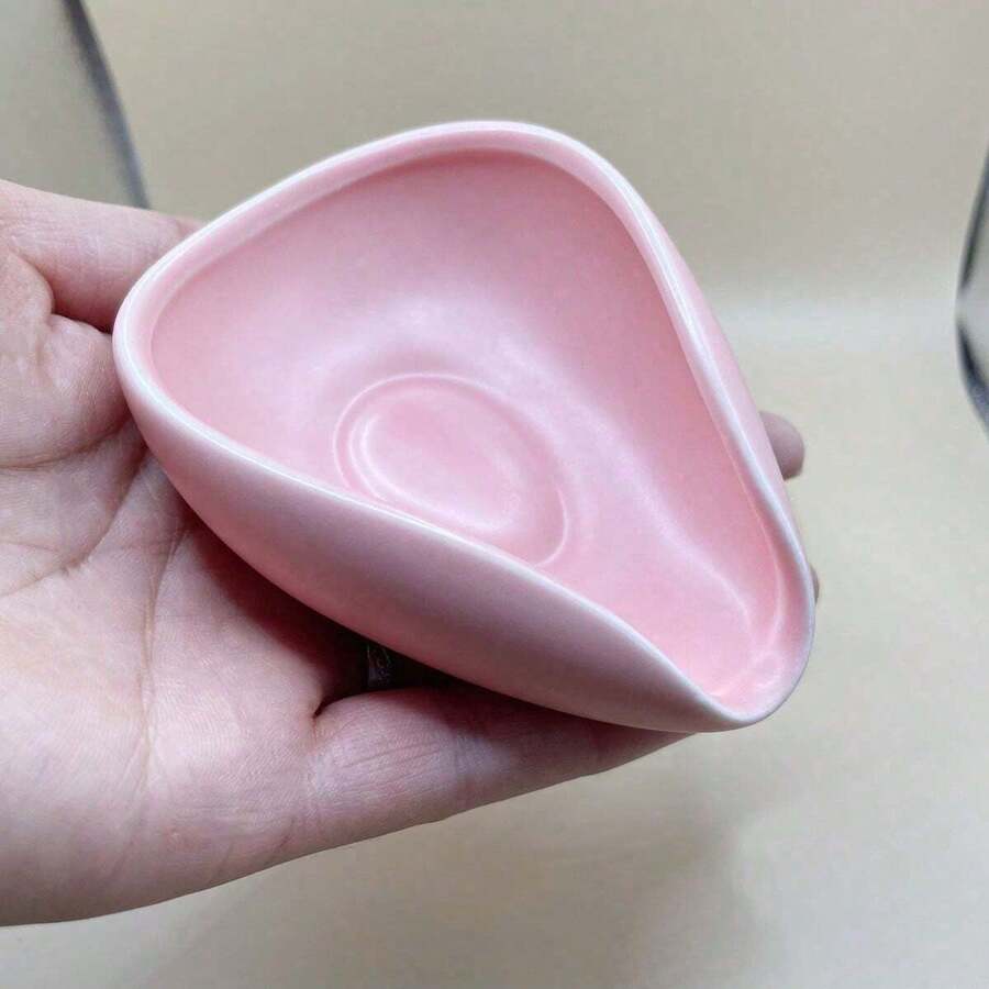 1PC厨房餐厅咖啡豆量盘刻度豆盘咖啡粉陶瓷量杯生豆盘熟豆样品展示盘连豆盘返校 - 粉色 - 查看 1