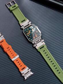 chinbersky Correa compatible con Ultra 2/Ultra de 49 mm, 46 mm, 45 mm, 44 mm, 42 mm, de estilo mecánico-resistente, con hebilla de acero inoxidable, compatible con Series 10, 9, 8, 7, 6, 5, 4, 3, SE