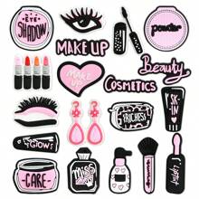 19 件化妆系列鞋饰，适用于木屐凉鞋，鞋饰优质流行饰物配饰，适合青少年、男性、女性和成人的绝佳礼物 - 彩色 - 查看 1