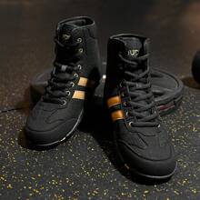 Men's Indoor Boxing Training Shoes, Rubber Sole Wrestling Shoes For Competition - Gold - View 4