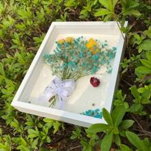 1pc Hollow Dried Flower Decoration Frame, DIY Handmade Display, 3D Photo Frame, Suitable For Holiday And Anniversary - Multicolor - View 5