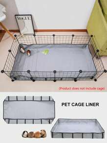 1pc Nylon Guinea Pig Cage Mat - Washable, Non-Slip, Dust-Proof Small Animal Bedding - Easy To Clean Pet Habitat Accessory, Suitable For Rabbits, Cats And Small Pets - Multicolor - View 4