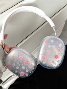 1 par Funda para auriculares Airpods Max con diseño adorable de lazo y flor