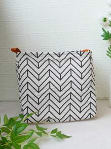 1pc Waterproof Cartoon Folding Laundry Basket, Underwear & Toy Storage Box For Dorm