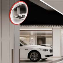 Convex Traffic Mirror 24"(60cm) Corner Mirror For Blind Spot, Garage, Warehouse, Business, Office And Traffic Security, Safety Mirrors For Corners Indoor Outdoor, Clear View - Red - View 3