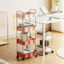 Chariot de rangement ménager multi-couches, support de stockage au sol pour cuisine, chambre à coucher, salle de bain, avec roulettes