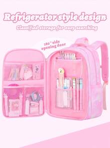 2件套女孩背包带手提包，女孩书包，15.6英寸笔记本电脑背包，蝴蝶书包旅行包，返校必备，适合青少年女孩、学生、初中生和高中生