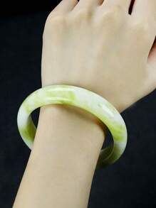 Bestselling Natural Jade Bangle, Fashion Women's Lucky Bracelet, Jewelry Gift For Girlfriend (Natural Jade Surface May Have Mineral Spots And Patterns, Which Is Normal), With Gift Box