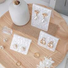 Giá đỡ trưng bày khuyên tai bằng acrylic họa tiết Brnt màu trắng thời trang, giá đỡ tai, hộp đựng đồ trang sức, hộp đựng đồ tổ chức - Nhiều màu - Xem 2