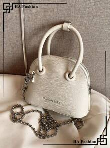 Mini bolso personalizado con cadena, portamonedas, llavero y portabarras de labios con diseño de conchas