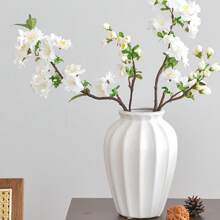 1 Peça Vaso Plástico Branco Boho | Exibição de Flores Leve para Sala de Estar e Casamentos | Decoração Doméstica Viral com Design Minimalista Moderno