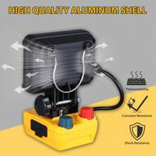 1 Stück Neue 2025 kabelloser LED-Arbeitsscheinwerfer, Doppelknopfschalter, Farbtemperatur einstellbar, 90W 5400 Lumen LED-Flutlicht, kompatibel mit DeWALT 20V Akku, geeignet für Outdoor, Camping, Autowerkstatt, Notfall- und Baustellen-Beleuchtung, Akku nicht enthalten