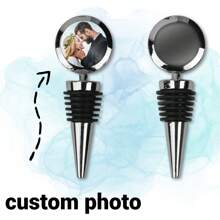 1 件定制图片酒塞，多用途瓶塞。瓶塞 + 项链二合一，个性化婚礼瓶塞，周年纪念礼物，情侣礼物，订婚礼物，婚礼礼物，葡萄酒爱好者礼物 - 自由選擇 - 查看 2