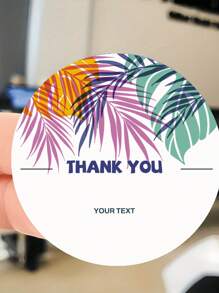 48/96 Customizable Thank You Stickers: Green Grass Ring Labels For Any Occasion - Suitable For Office And Gift Packaging - Multicolor - View 14
