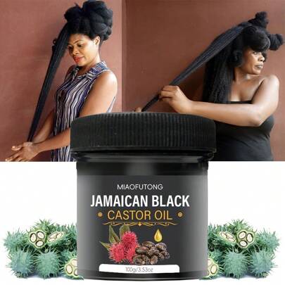 牙买加黑蓖麻油，100% 生榨，滋养头发和皮肤，使头发变浓密，皮肤健康，强韧头发，保持头皮和头发的水分，保护头皮健康，帮助您获得更浓密、更强韧的头发。