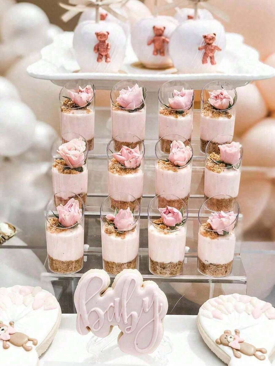 50pcs/Set Slanted Transparent Plastic Cups For Pudding, Mousse, Jelly, Party, Suitable For Mousse, Pudding, Desserts, Mini Ice Cream Cakes Etc. Reusable For Dessert Decoration, Birthday Party, Wedding Party And Other Events (Additional 10pcs Available For Purchase)