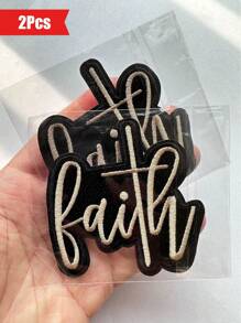 aprille 1/2PCS "BAITH" Embroidered Iron On Patches For Clothing Jeans Jacket Embroidery Star Applique Clothes Sticker Eagle Armband Stripes Badge