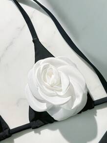 Women's Micro Triangular Halter Bikini Top And String Bottom