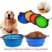 Multi-Functional Cat/Dog Lover Gift And Dog/Cat Mom Love Pet Foldable Silicone Bowl, Colorful Portable Design, For Dog Lover And Dog Mom Loves & Cat Lover And Cat Mom Loves, Safe , Easy To Store