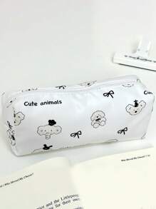 1 hộp đựng bút chì họa tiết voi nơ dễ thương, hộp đựng đồ trang điểm - Nhiều màu - Xem 3