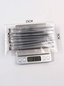 12支超细眼线刷套装，柔软毛化妆刷，多功能便携式眉刷化妆工具，眉刷，眼影刷，螺旋刷，赠品 - 銀色 - 查看 9