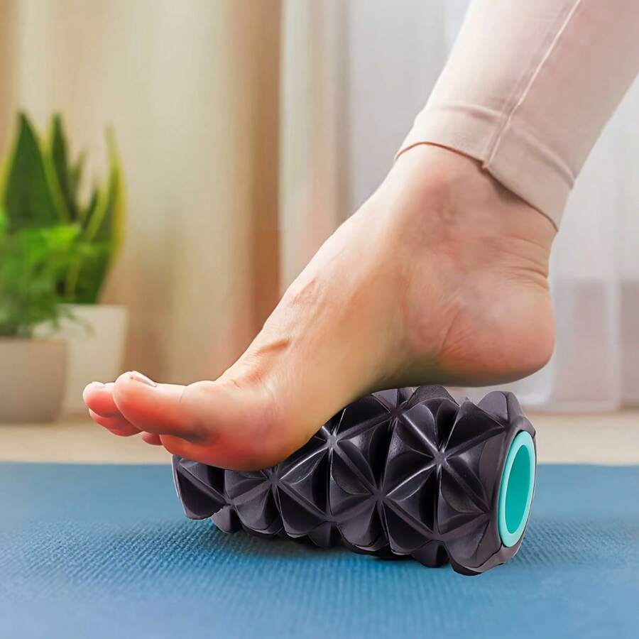 1pc Yoga Foot Massage Roller - Trigger Point Foot Massager, Massages Deep Tissue, Back, Sole, Plantar Fasciitis, Full Body Deep Tissue Muscle Relaxation - Multicolor - View 1