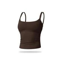 Women's Solid Wireless Sports Bra, Quick Drying Breathable Comfortable Sports Vest, Ladies Sportswear For Indoor Outdoor Wear