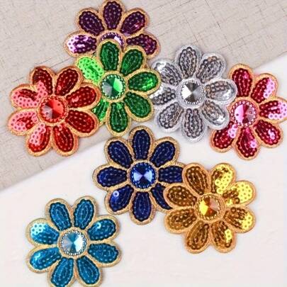 Sequin Embroidered Patch, Clothing Decoration Accessory For Costumes, Iron-On Sticker
