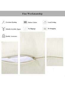 2 pièces/4 pièces/6 pièces Housses de coussin carrées vierges de type lin sans rembourrage, fermeture éclair cachée, housses de coussin décoratives DIY pour la chambre à coucher et le salon