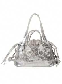 1pc Girls New Mini Fashion Simple Crocodile Pattern Pu Material Crossbody Bag With Adjustable Shoulder Strap, Fashionable And Versatile, Casual Commuting, Shopping, Party And Holiday Gifts