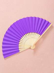 1 件手持纸扇纸折扇，多色折扇，纯色扇，舞蹈道具，空白设计扇，绘画折扇，办公室装饰扇，DIY 折扇 - 彩色 - 查看 18