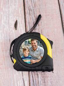 Fita métrica de acrílico personalizada de 5 m com foto e texto impressos, presente faça você mesmo para o Dia dos Pais para pai e avô, volta às aulas, material escolar