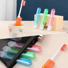 1/3pcs - Foldable Toothbrush Set - Portable Adult Travel Toothbrush, Bathroom Travel Essential For Camping And Hiking, Compact Design For Easy Storage