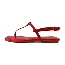 Flat Sandals - Red - View 3