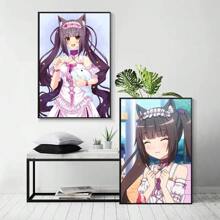 1pc Vanilla Anime Canvas Painting Cafe Bar Room Wall Decor Unframed