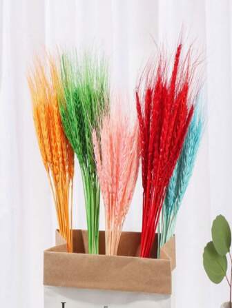 25/50 件干天然小麦花束、家居装饰、婚礼用品、摄影道具、DIY 工艺材料