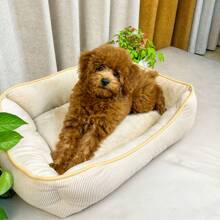 AKAPET Vier seizoenen universeel huisdierbedhuis, randdecoratie - antislipbodem, geschikt voor het houden van puppy's, kleine honden, middelgrote honden en grote honden, vierkant hondenbed en kattenhuis slaapbankmat, de ideale spullen accessoires voor huisdiereigenaren