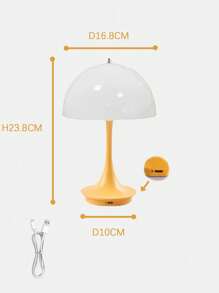 LED Orange Home Decorative Table Lamp For Bedroom, Living Room, Birthday Gift, Restaurant, Office Decorative Lighting, Touch 3 Colours Light Change, Rechargeable Outdoor Camping, Easy To Carry.