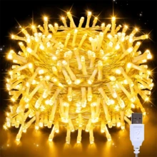 1 件 LED 装饰灯串，6 米童话灯，USB 电源，适用于卧室、派对、室内外婚礼、家庭、庭院、草坪、花园装饰