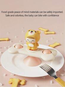 1pc Infant Suction Cup Rotary Toy, Cartoon Airplane Soothing Baby Gadget, Bathing Rotating Suction Cup Early Education Tabletop Game, Infant Sensory Toy, Spinning Top Toy