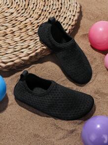 Kinder/Mädchen Frühling & Sommer schnelltrocknende Wasserschuhe, atmungsaktiv weicher Slip-On Innen- und Außenschuhe, geeignet für Gym, Strand, Yoga, Kleinkind rutschfeste Sohle - Schwarz - Übersicht 6