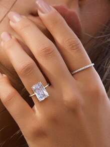 1 pièce Magnifique bague en tourmaline Bijoux pour dames 925 Argent Sterling Élégant Anneau de mariage en sucre Bijoux fins Cadeaux pour le mariage Anniversaire Pour la mariée Bijoux pour le bal de promo Décoration