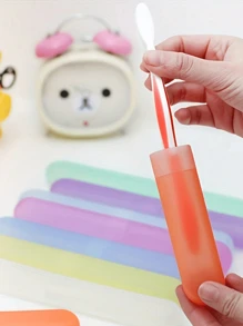 7/5/2/1pc Transparent Toothbrush Box, Multi-Color Mixed, Portable Toothbrush Set, Suitable For Outdoor Travel, Hiking And Camping, Clean And Hygienic, Can Be Given To Friends And Family Travel Essentials Travel Accessories Travel Must Haves Beach Vacation Summer Holiday School Accessories Back To School Supplies Stuff