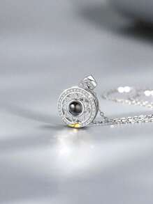 2 piezas Collar con colgante de sol y luna de amantes, diseño de nicho, collar de clavícula con imanes en pareja para hombre y mujer, al por mayor