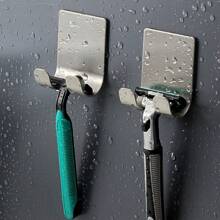 2pcs Strong Stainless Steel Adhesive Hook, Stainless Steel Hook, Kitchen Door, Clothes Wall, Clothes Hook, Nail Free
