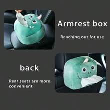 1PC汽车卡通鲸鱼恐龙泡泡猪方脸鹿纸巾盒抽纸车用抽纸套装车载卫生纸盒挂袋