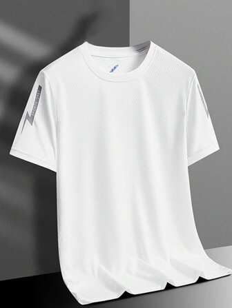 运动户外 T 恤 男士户外服装 春夏服装 运动上衣 短袖 日常休闲 跑步健身 舒适宽松 网球高尔夫 曲棍球 马术