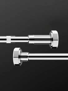 1 件可调节不锈钢衣柜杆、可扩展浴室毛巾杆、衣架、窗帘杆、衣柜挂杆、伸缩浴帘杆、阳台杆 - 无需钻孔,适合窗帘、门和衣物卧室、收纳架 - 彩色 - 查看 7