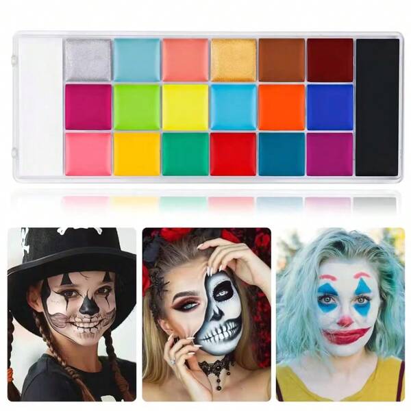 20 Colors Oil-Based Watercolor Paint, Vibrant & Vivid Colors, Fade Resistant, Ideal For Summer Parties & Gatherings