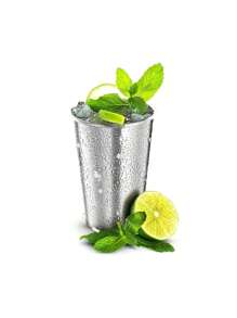 不锈钢杯不易破碎防碎金属饮料杯便携式单层卷杯适用于户外野餐、露营、啤酒和果汁、防碎酒吧、餐厅金银色 - 彩色 - 查看 6